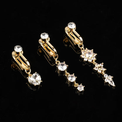 Moosono Fake Bauchnabelpiercing Kristallkugel Anhänger