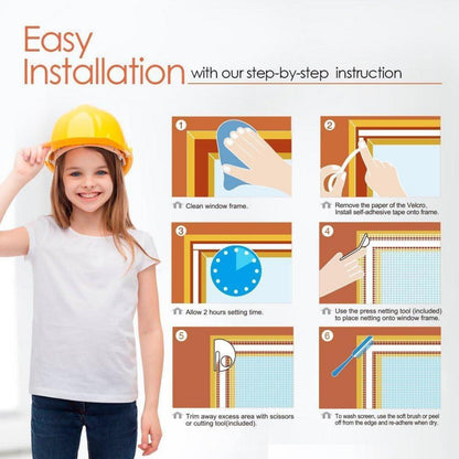 Fliegengitter Fenster 120x120cm, zuschneidbar, ohne Bohren