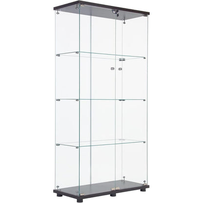 Glasvitrine mit 2 Türen & 4 Einlegeböden – 164 cm hoch