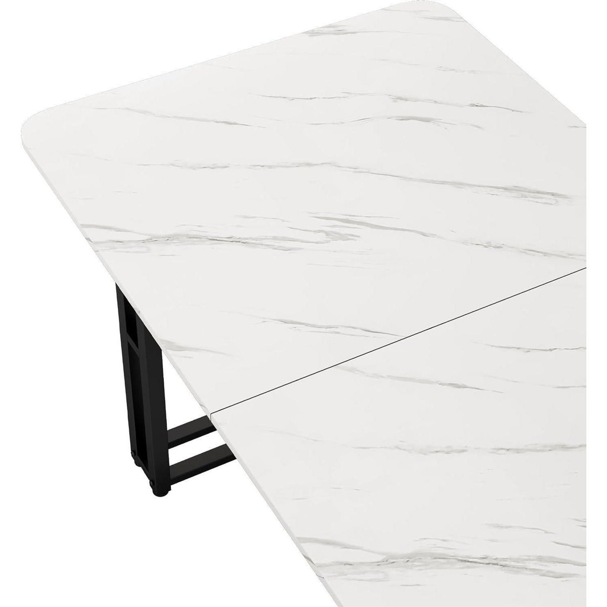 Moderner Esstisch Set mit 4 Stühlen – Grau & Schwarz, 140x80cm
