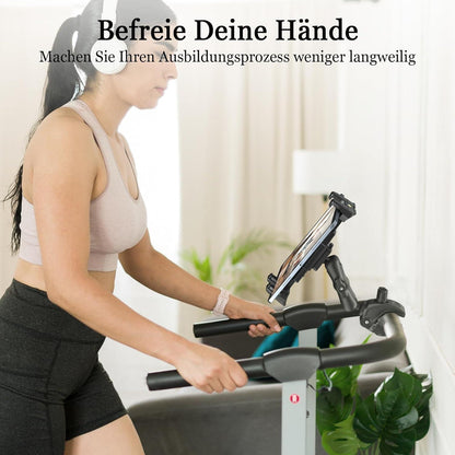 Tablet Halter für Laufband & Mikrofonständer – 360° Einstellbar