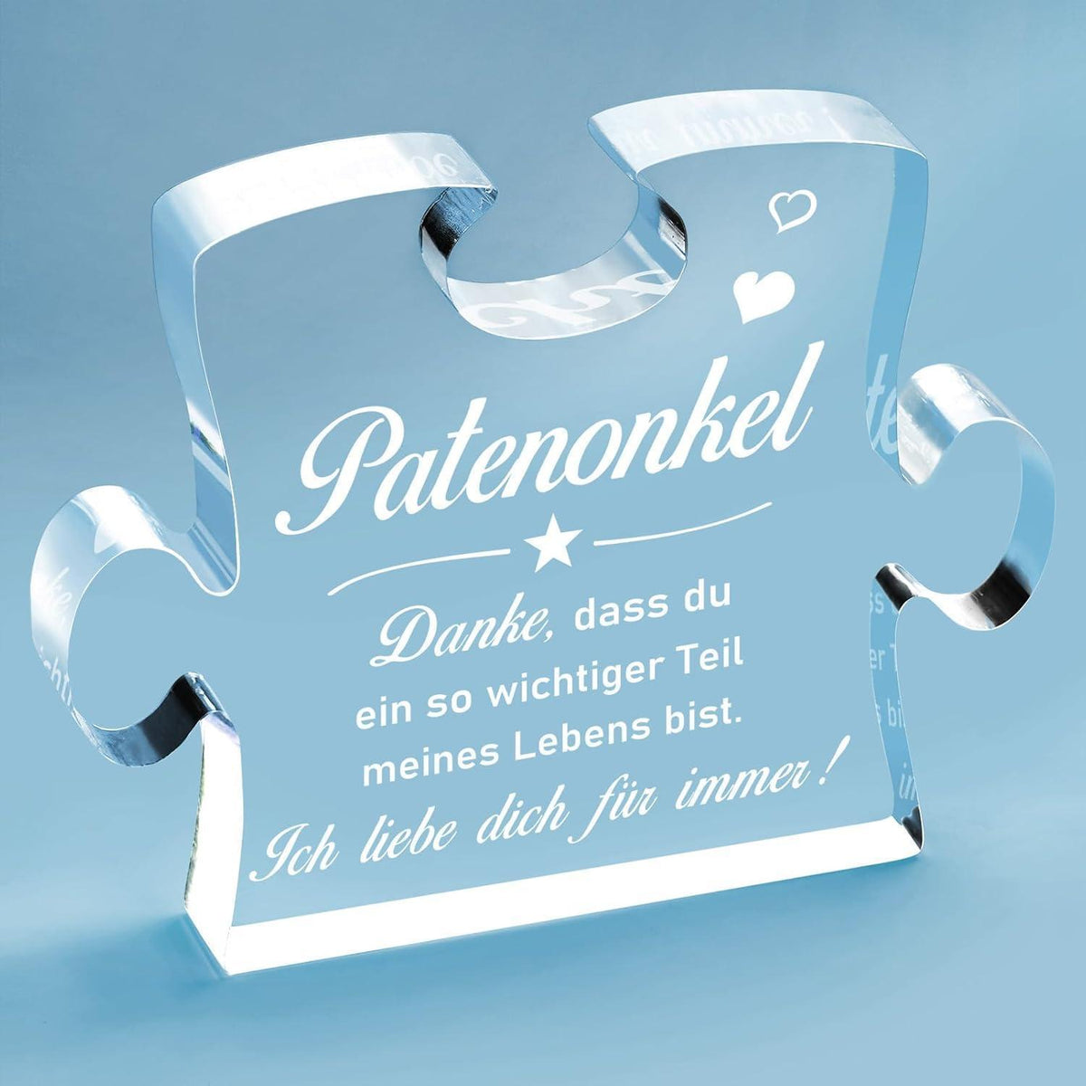 Acryl Puzzle für Patenonkel – Hochwertiges Dankeschön Geschenk