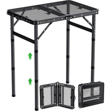 Klapptisch Camping höhenverstellbar 58x40cm, leicht & robust