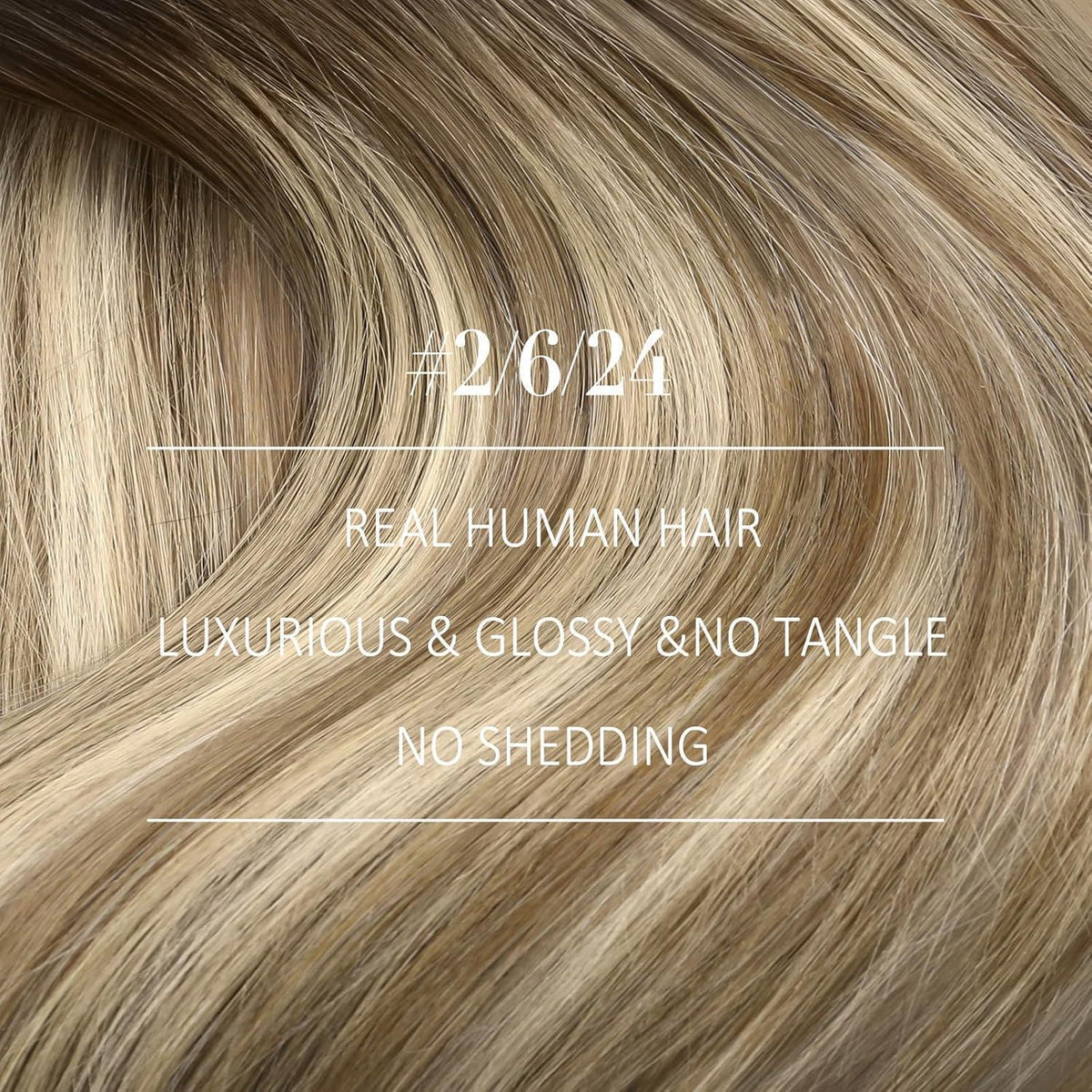 Echthaar Tressen Balayage Braun Blond 60cm Remy