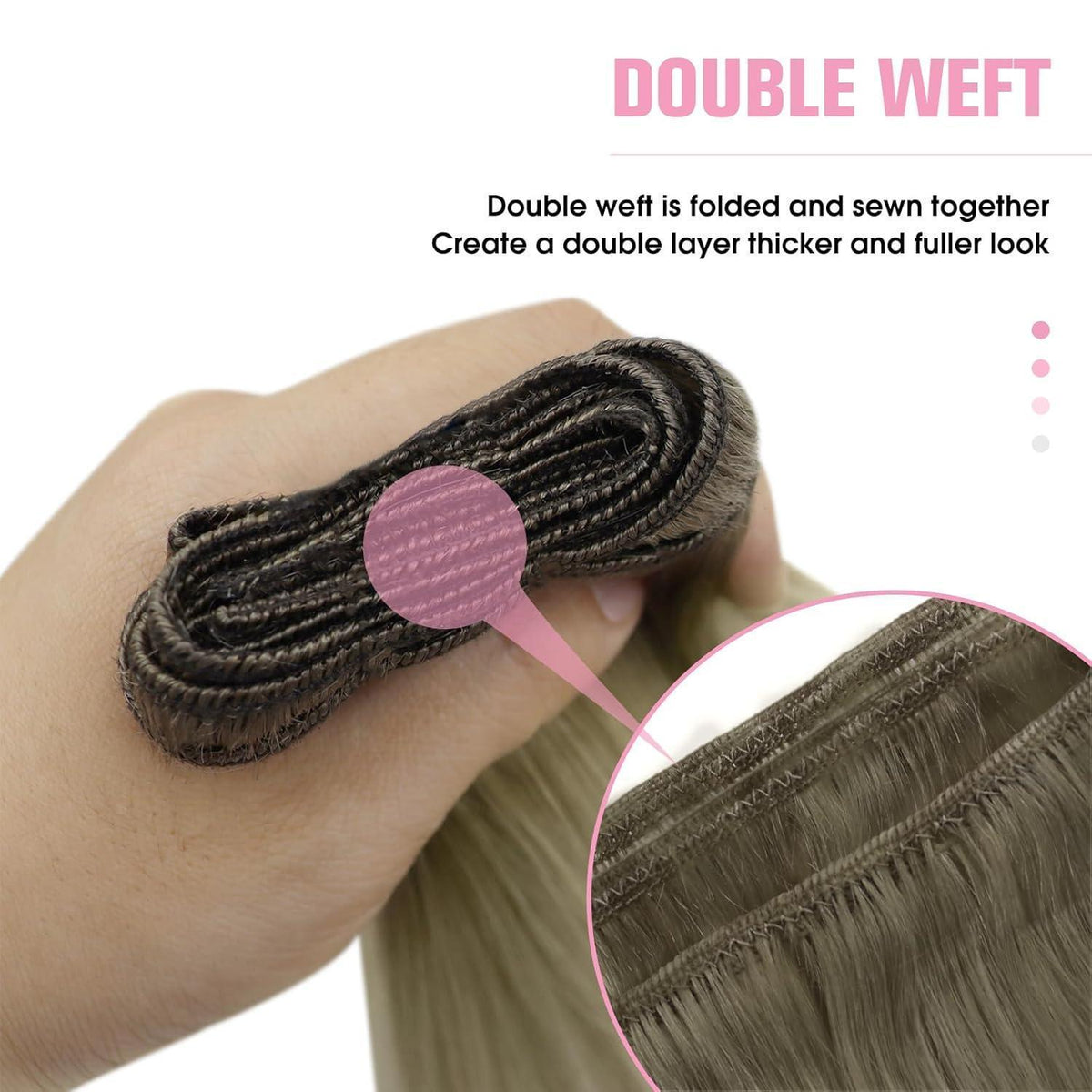 Echthaar Tressen Ombre Blond 60 cm – Volumenspendend & Langanhaltend