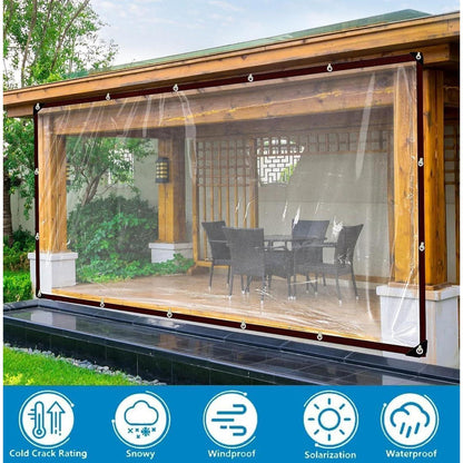 Transparente Abdeckplane 2.5x2m mit Ösen – Wasserdicht & Wetterfest
