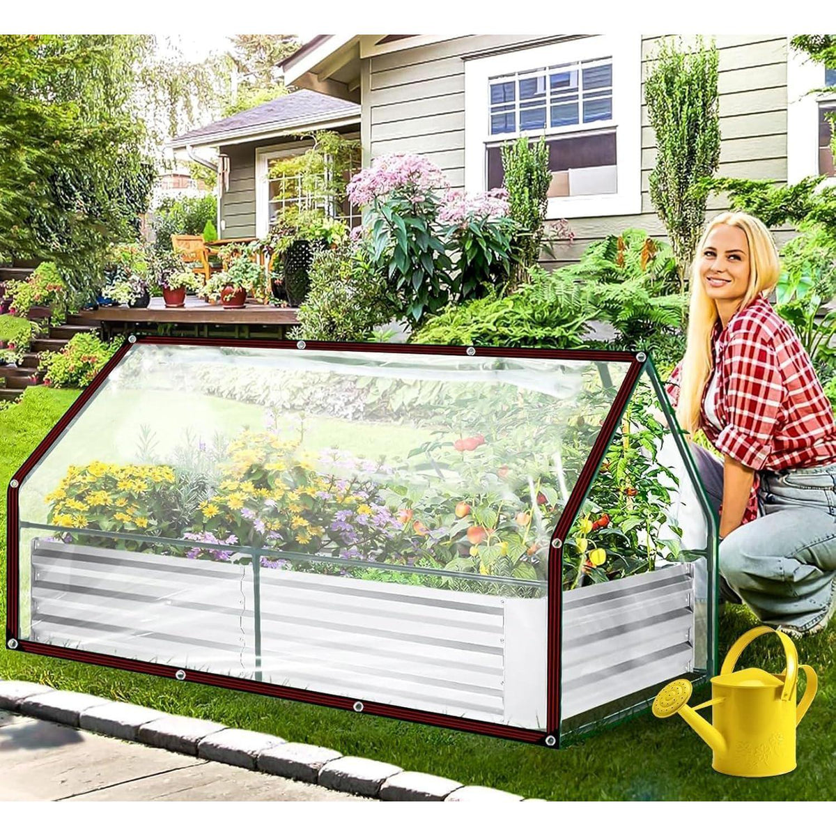 Transparente Abdeckplane 2.5x2m mit Ösen – Wasserdicht & Wetterfest