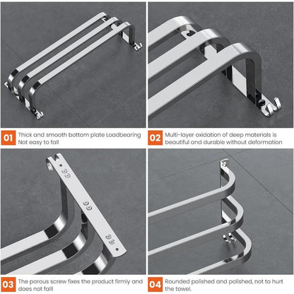60cm Handtuchhalter Silber Ohne Bohren – Modernes Badezimmer Set