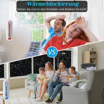 Blickdichte Fensterfolie Schwarz – Sichtschutz & Verdunkelung 90x200cm