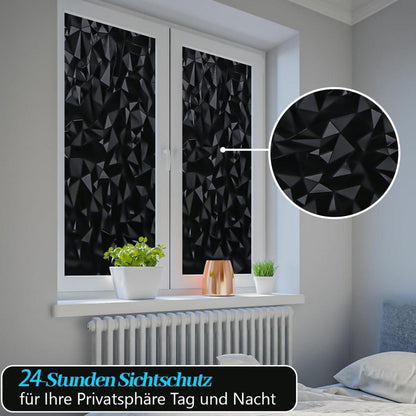 Blickdichte Fensterfolie Schwarz – Sichtschutz & Verdunkelung 90x200cm