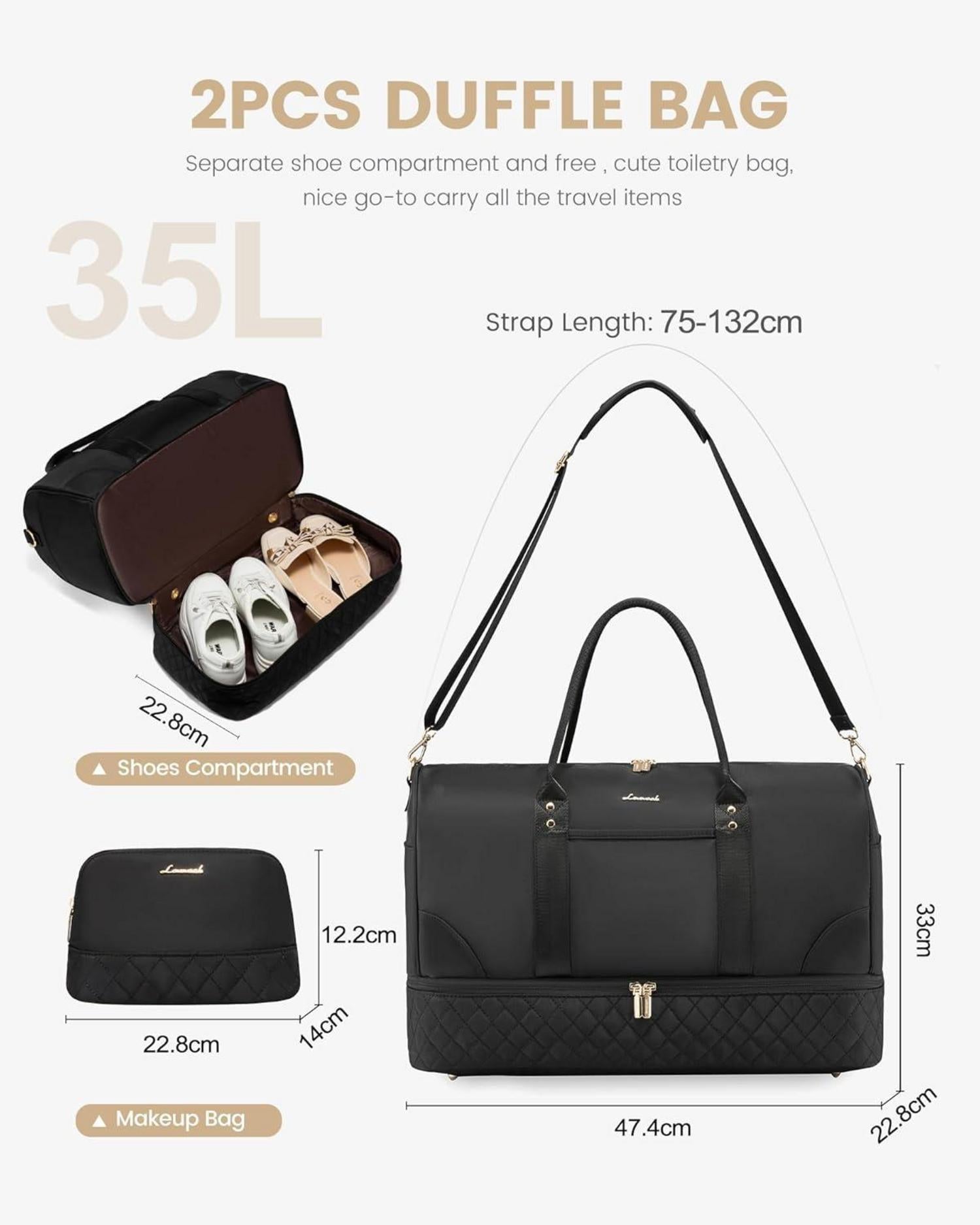 Weekender Reisetasche Damen mit Schuhfach