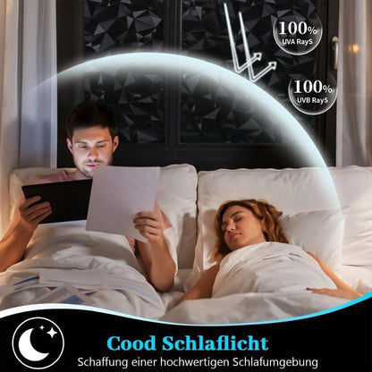 Blickdichte Fensterfolie Schwarz – Sichtschutz & Verdunkelung 44.5x200cm