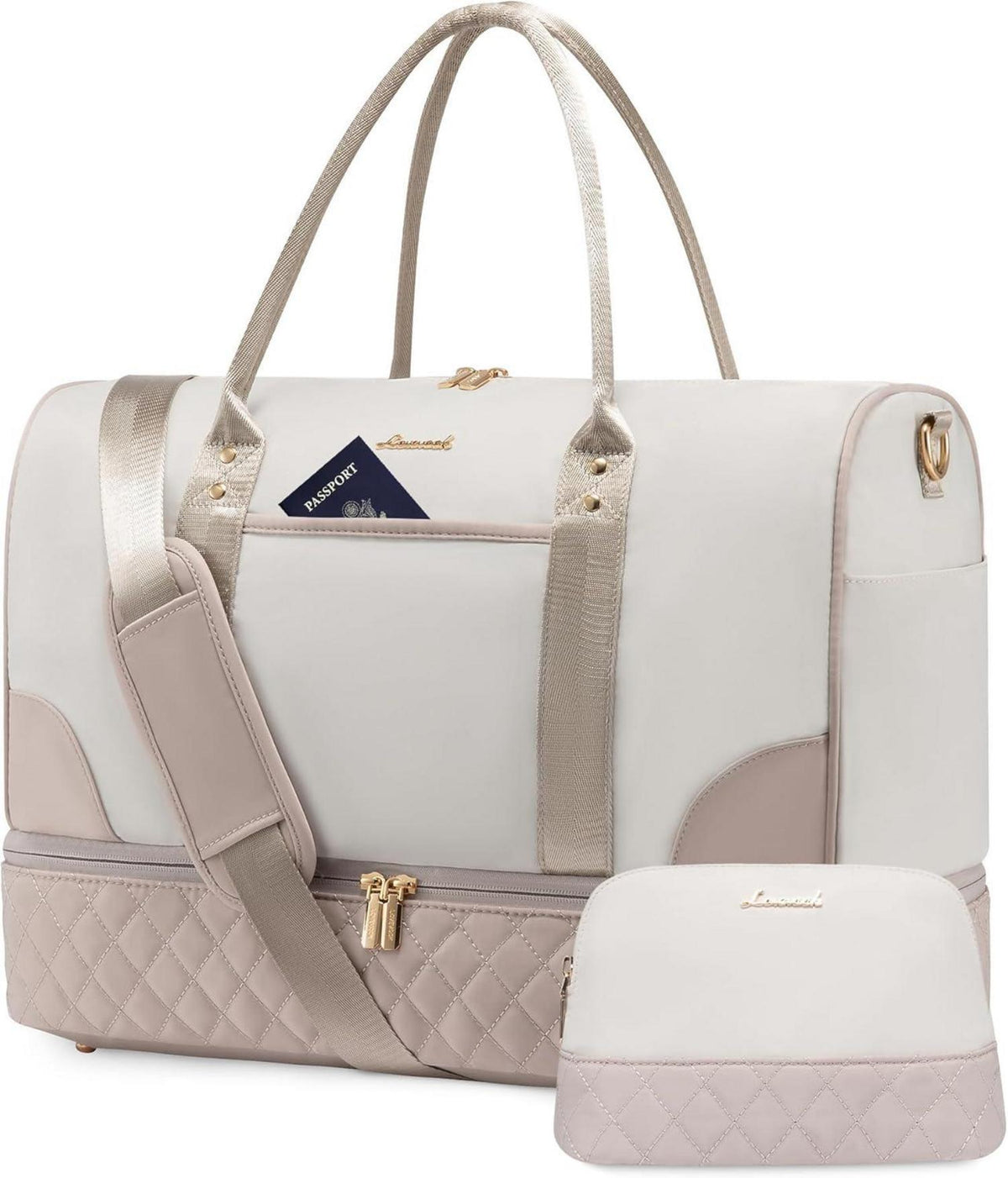 Damen Weekender Reisetasche mit Schuhfach & Nassfach, 2-teiliges Set