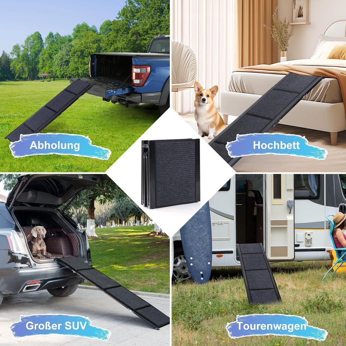 Hundetreppe Auto 180cm – Faltbar & Rutschfest für Große Hunde