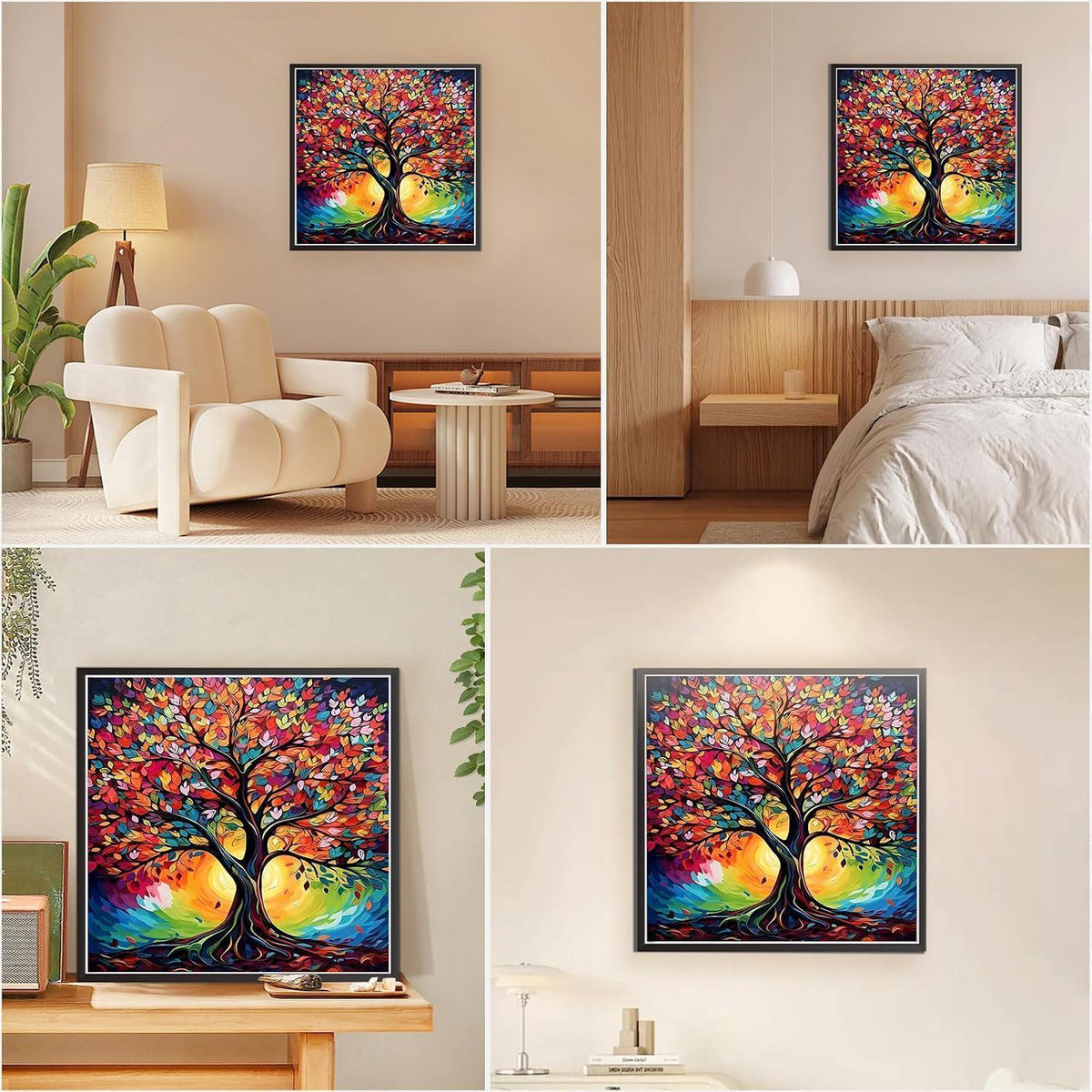 Malen nach Zahlen Lebensbaum – DIY Ölgemälde Set 40x40cm