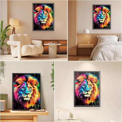 Malen nach Zahlen Erwachsene Löwe Regenbogen 30x40cm