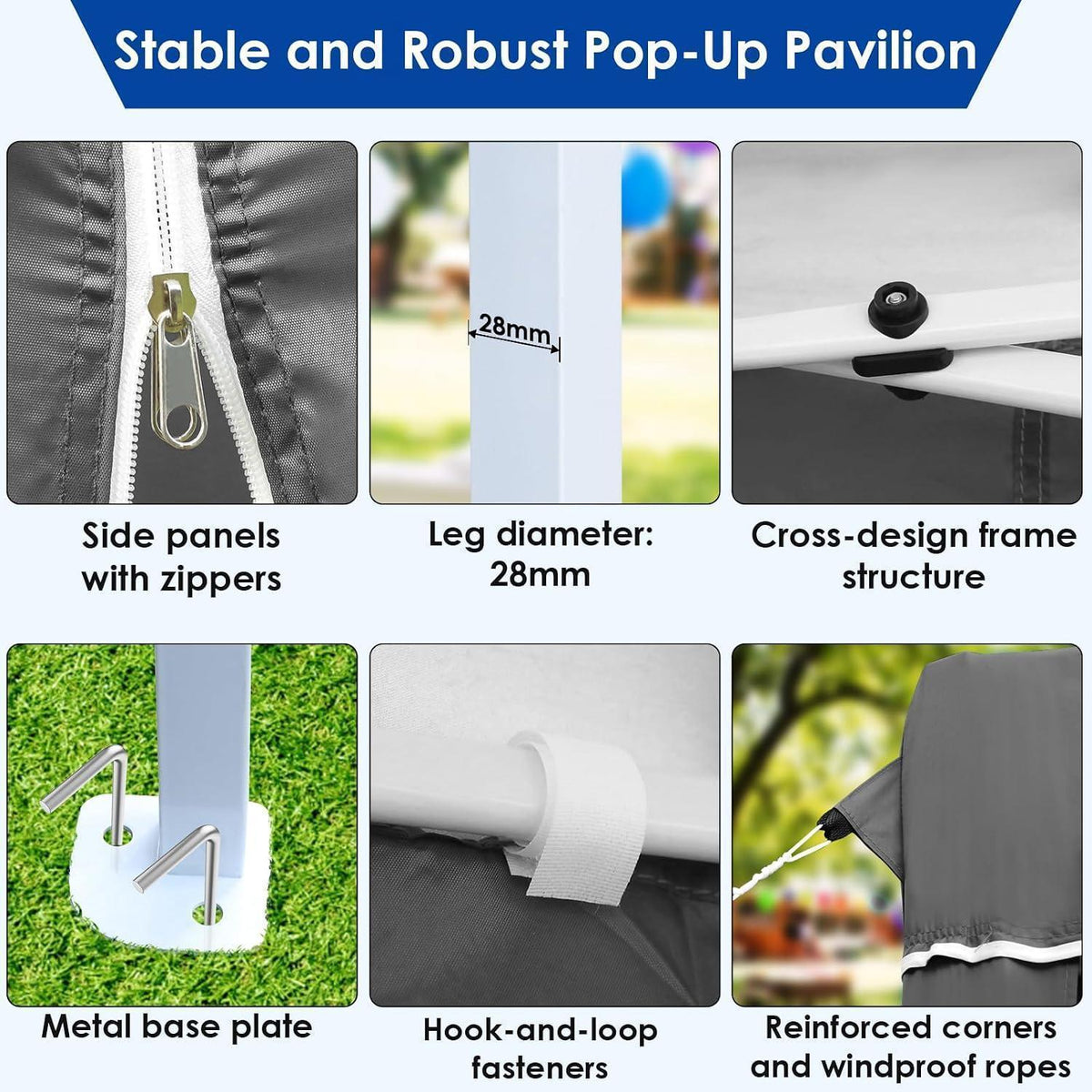3x6 Faltpavillon Wasserdicht & Stabil – Partyzelt für Garten & Events