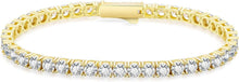 Gold Tennisarmband mit Zirkonia Steinen 14K Gold beschichtet
