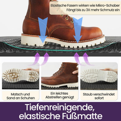 Fußmatte dunkelgrau 60x90 cm – rutschfest & Schmutzfang