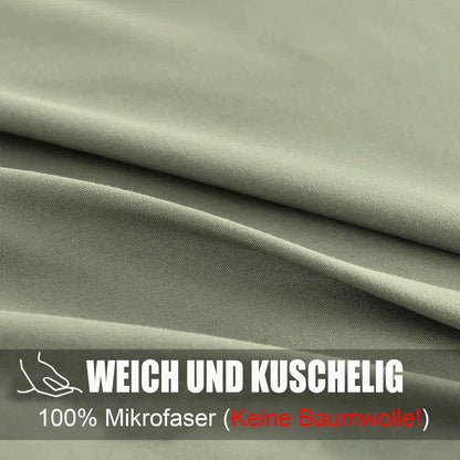 Bettwäsche-Set 180x200 Salbeigrün – Mikrofaser, Bügelfrei