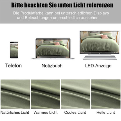 Bettwäsche-Set 180x200 Salbeigrün – Mikrofaser, Bügelfrei