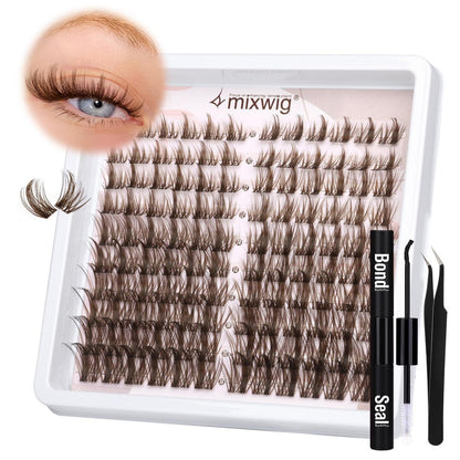 Fox Eye Wimpern-Cluster Set mit Bond & Seal Applicator