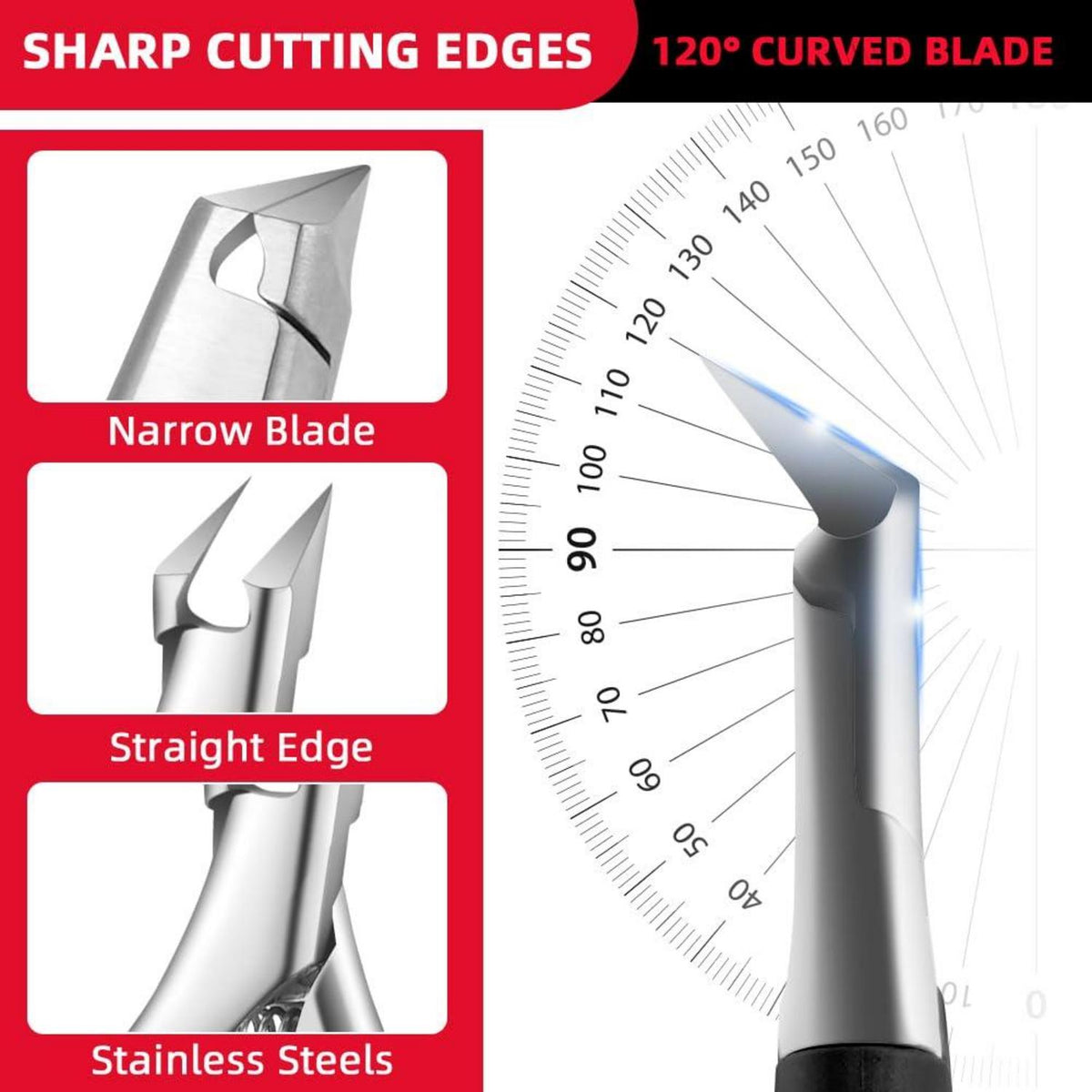 Nagelschere Profi Fußnagelzange Edelstahl Knipser