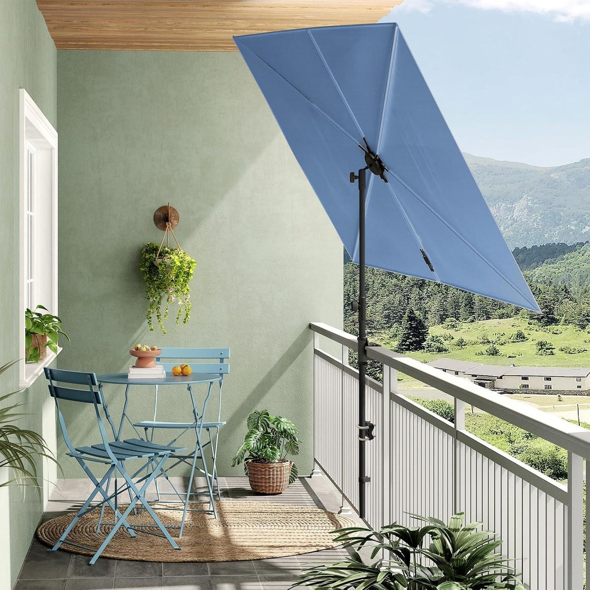 Grand patio Sonnenschirm Balkon Rippen Gartenschirm Terrasse