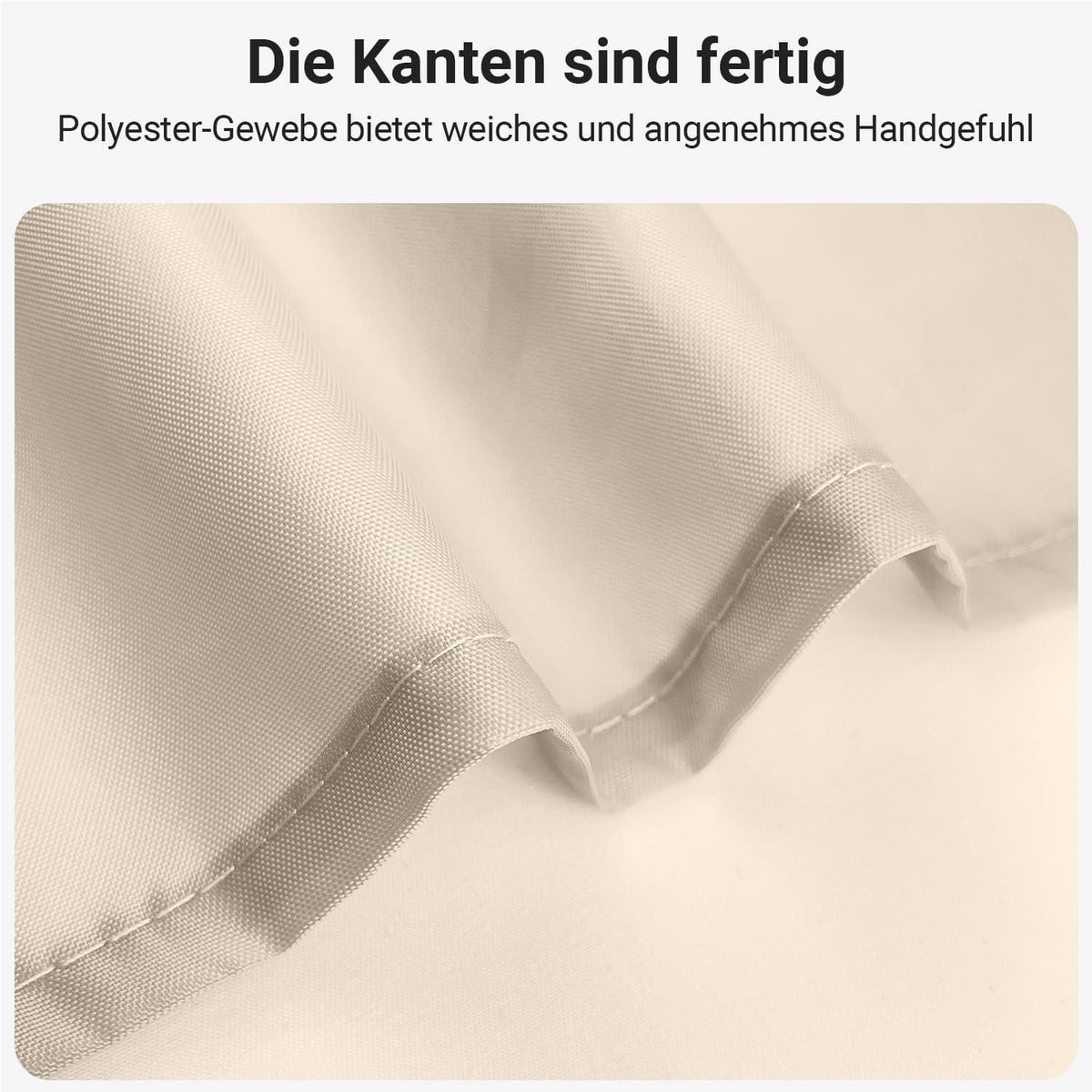 Textil Duschvorhang Beige 180x220cm Beschwerter Saum Wasserabweisend