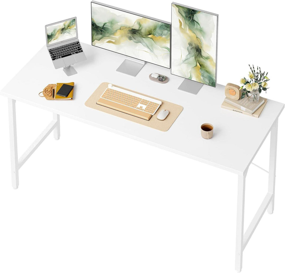 Schreibtisch 120 x 48 cm Industrie-Design Metall Holz PC Tisch