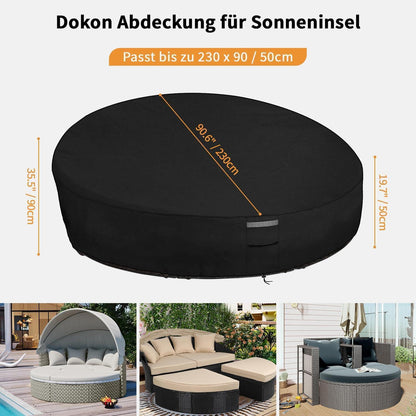 Sonneninsel Abdeckung Wasserdicht & Winddicht 230x90/50cm