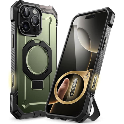 iPhone 16 Pro Max Hülle mit Ständer & MagSafe – Grün