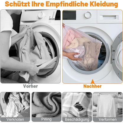 5 Wäschenetze für Waschmaschine | Fein & Grobmaschig | Schützt Kleidung