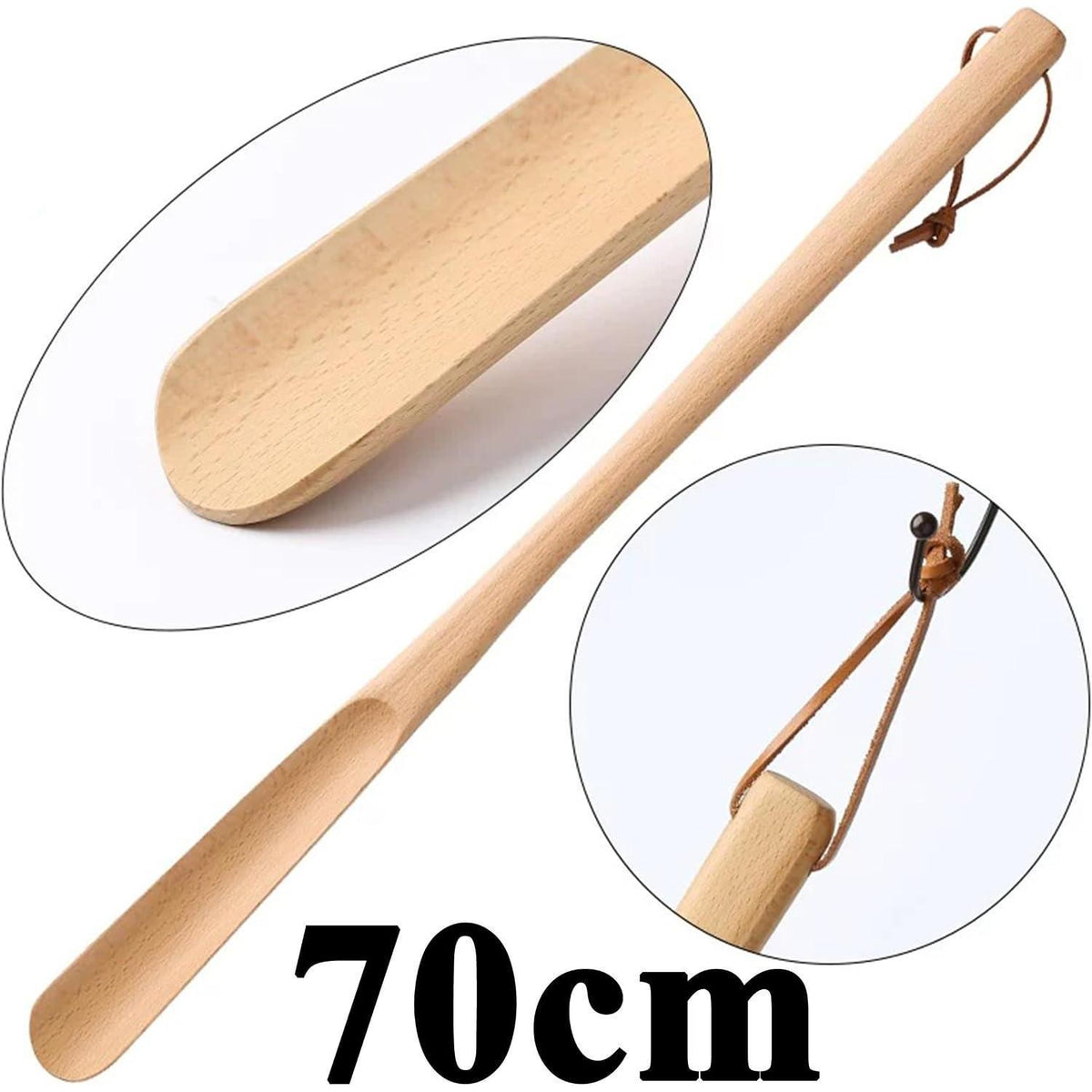 Holzschuhlöffel 70cm – Ergonomisch für Senioren & Schwangere