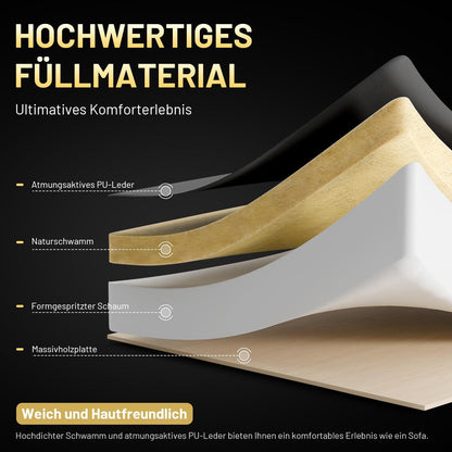 Ergonomischer Gaming Stuhl Schwarz 90-165° verstellbar mit