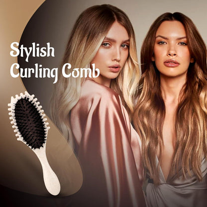 Lockenbürste Haarbürste Detangler Kamm Set Styling Bounce Frauen Männer