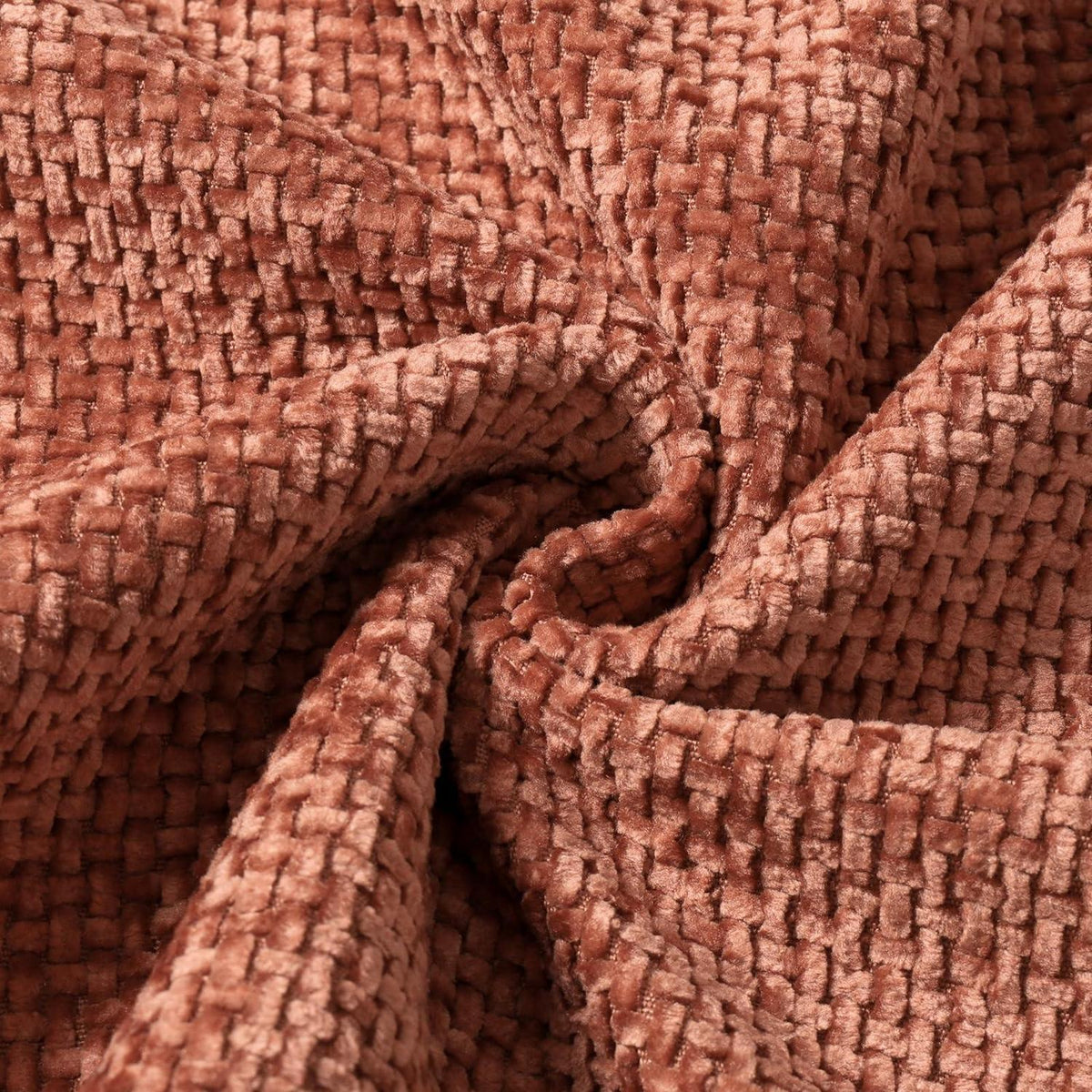Herbst Kissenbezug 2er Set 45x45 - Gebranntes Orange Chenille