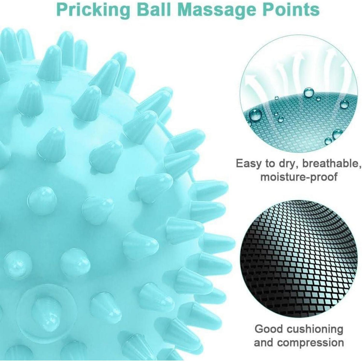 URAQT Massagebälle Faszienball 3er Set Igelball Hart für Rücken Beine Füße