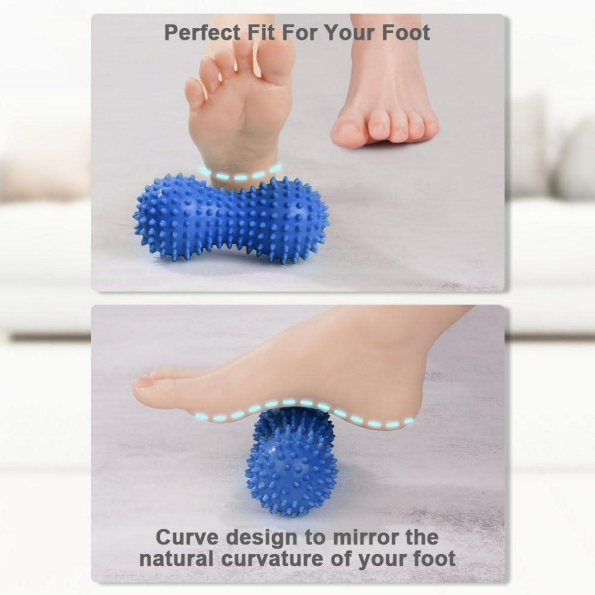 URAQT Massagebälle Faszienball 3er Set Igelball Hart für Rücken Beine Füße