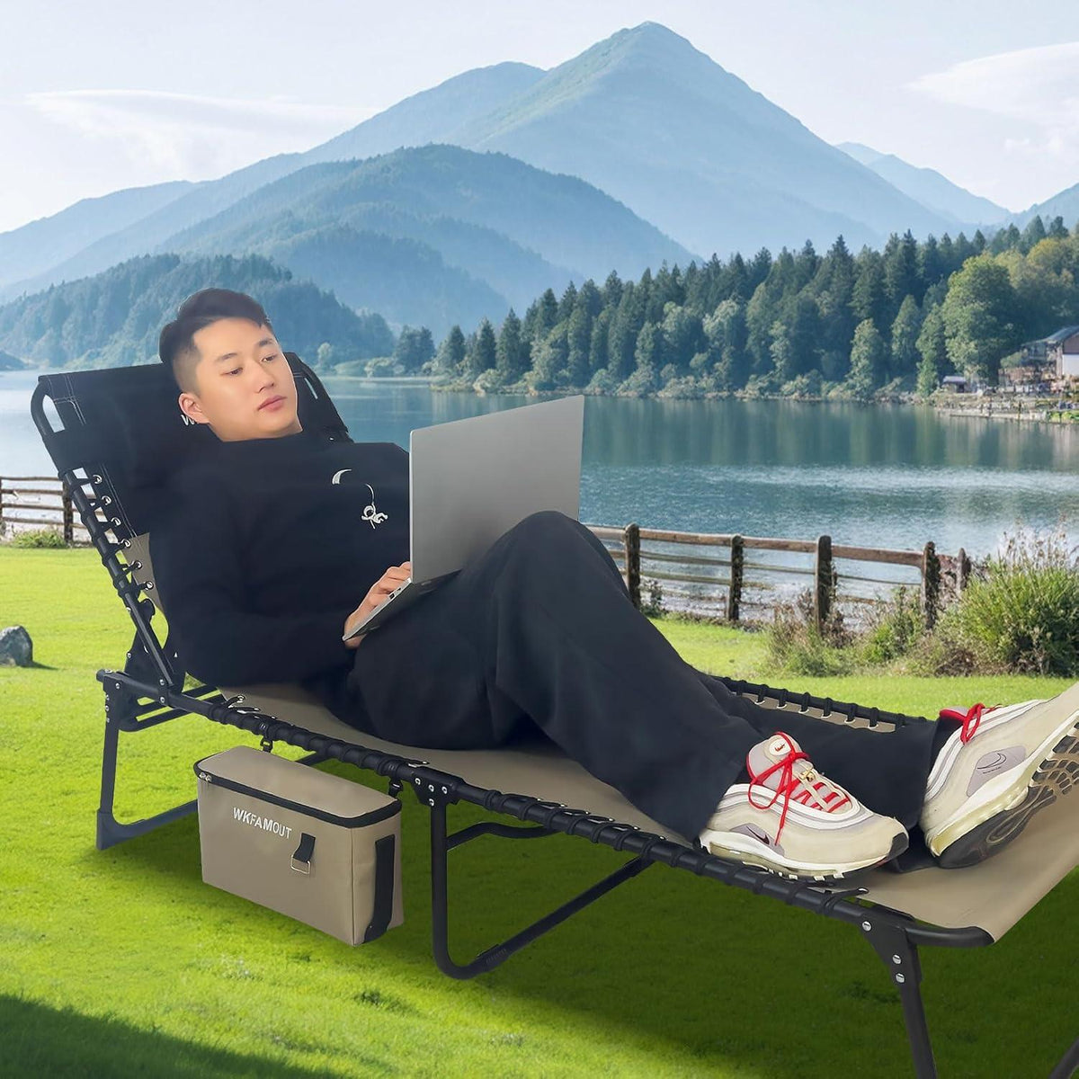 Klappbare Sonnenliege 5-stufig verstellbar Outdoor