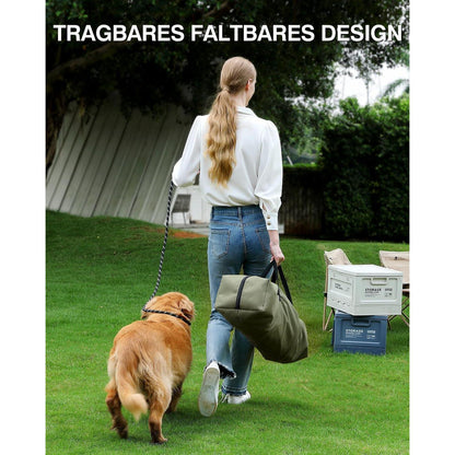 Faltbare Hundebox für mittelgroße Hunde – Grün, 106x78x78cm
