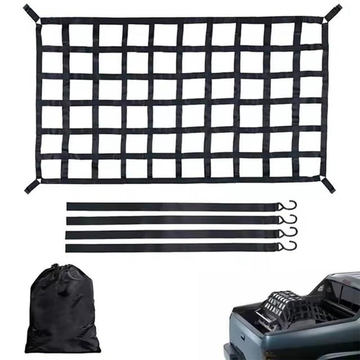 Gepäcknetz für LKW & Anhänger – 106x127cm Ladungssicherung