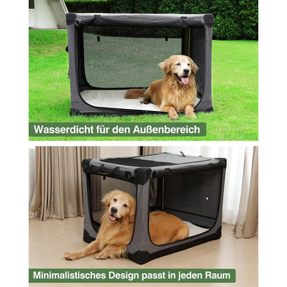 Faltbare Hundebox für mittelgroße Hunde – Grau, 76x54x54cm