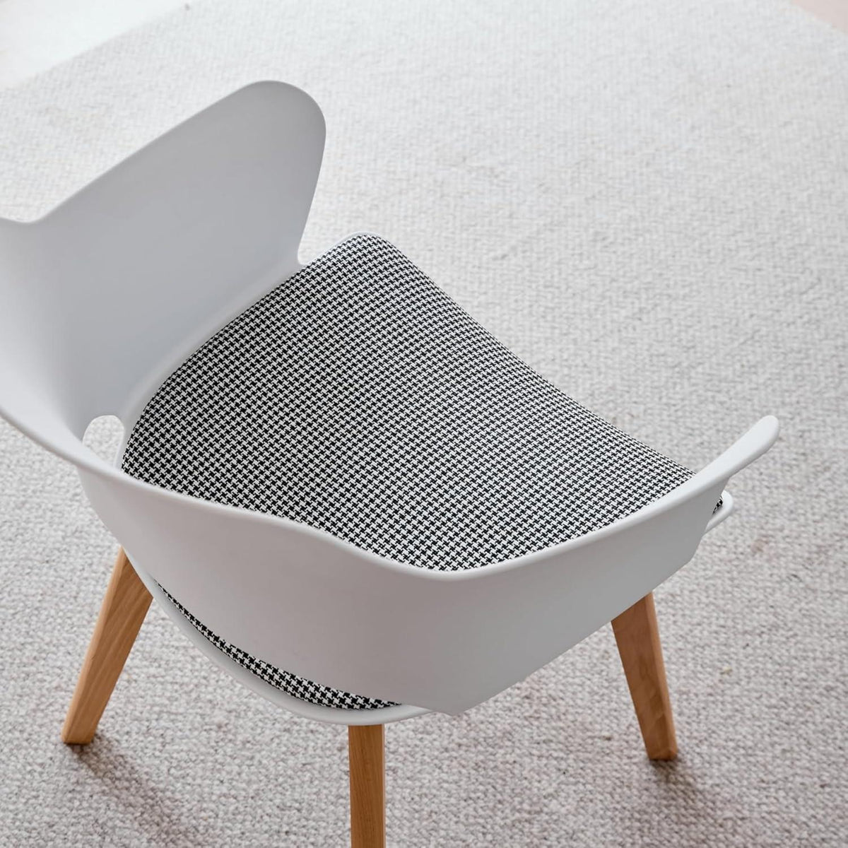 8 Esszimmerstühle Modern Skandinavisch mit Armlehnen Weiß