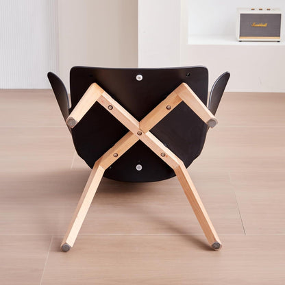 6 Esszimmerstühle Modern Skandinavisch mit Armlehnen Schwarz