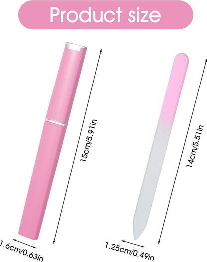 Glasfeile Set 3 Stück Nagelfeilen für Naturnägel inkl. Etui