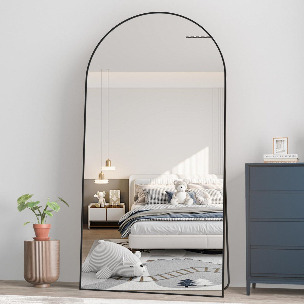 Großer Ganzkörperspiegel 193x86cm – Freistehend & Wandmontage