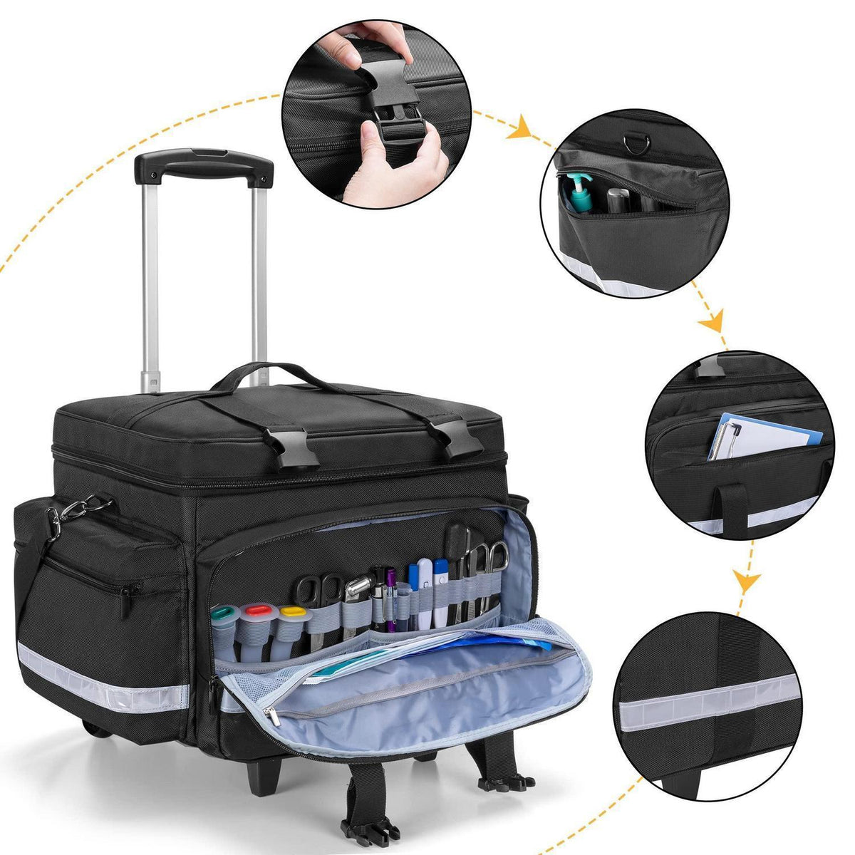Medizinische Tasche mit Trolley – Erste Hilfe für Pflege & Ärzte