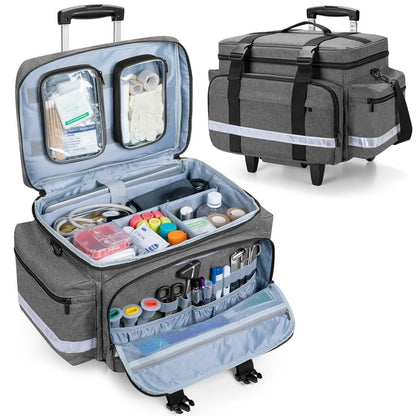Medizinische Tasche mit Trolley – Erste-Hilfe-Tasche für Pflegekräfte