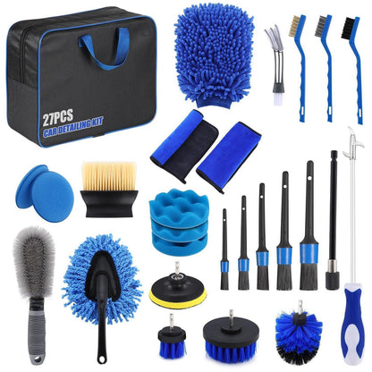 Auto Reinigungsset 27-teilig – Komplett-Pflege für Auto & mehr